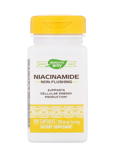 Niacinamide (Никотинамид) 500 мг 100 капсул (Nature's Way)