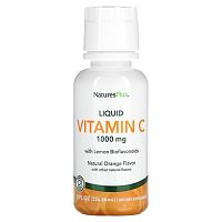 Liquid Vitamin C (Жидкий Витамин C) 1000 мг 236 мл апельсиновый вкус (NaturesPlus)