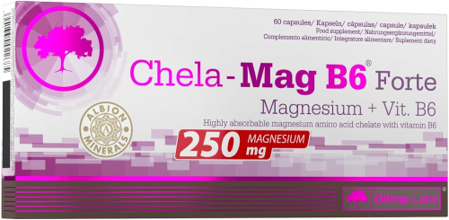 Olimp Chela-Mag B6 Forte (Магний и Витамин B6) 250 мг. 60 капсул Olimp Chela-Mag B6 Forte (Магний и Витамин B6) 250 мг. 60 капсул