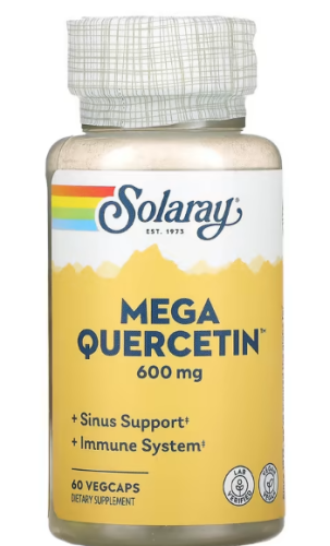 Mega Quercetin 600 mg (Мега Кверцетин 600 мг) 60 вег капсул (Solaray)