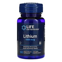 Life Extension Lithium (Литий) 1000 мкг. 100 растительных капсул