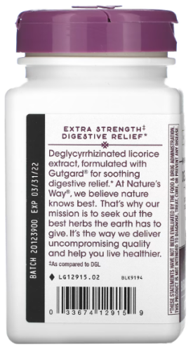 Nature's Way DGL Ultra (Глицирризинат солодки) 75 мг. 90 растительных капсул фото 2