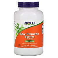 Now Foods Saw Palmetto Berries (Со Пальметто, Ягоды сереноя) 550 мг. 250 растительных капсул