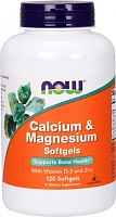 Now Foods Calcium & Magnesium Softgels With Vitamin D-3 and Zinc (Кальций и магний с витамином Д3 и цинком) 120 мягких капсул