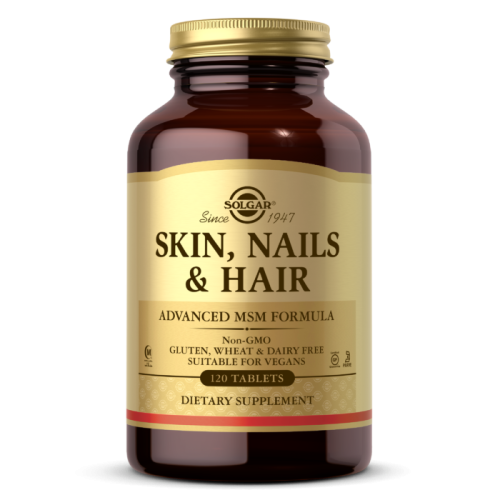 Solgar Skin, Nails & Hair Advanced MSM Formula (Кожа, Волосы и Ногти улучшенная рецептура с МСМ) 120 таблеток
