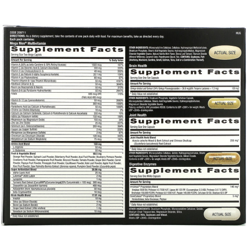 Mega Men WHOLE BODY 30 пакетов (GNC) фото 3