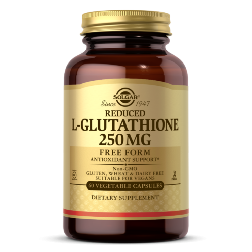 Solgar L-Glutathione (L-Глутатион) Reduced 250 мг. 60 растительных капсул