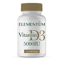 Vitamin D-3 5000 IU 120 мягких капсул (Elementum)