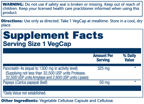 Solaray Pancreatin with Protease, Amylase & Lipase (Панкреатин с протеазой, амилазой и липазой) 1300 мг. 90 растительных капсул  фото 6
