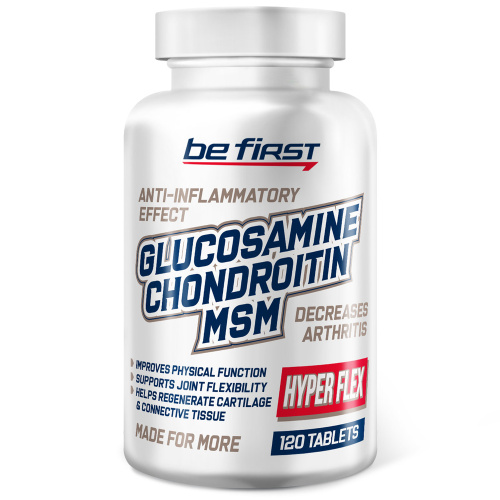 Be First Glucosamine Chondroitin MSM Hyper Flex (Хондропротектор с глюкозамином, хондроитином и MSM) 120 таблеток