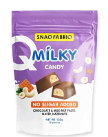 Шоколадные конфеты без сахара Milky Candy ореховая паста и вафли 130 г (SNAQ FABRIQ)