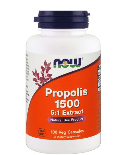 Now Foods Propolis 1500 5:1 Extract (Прополис экстракт) 100 растительных капсул