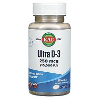 Ultra D-3 250 mcg (10000 IU) ActivGels Ультра Д-3 250 мкг (10000 МЕ) 90 мягких капсул (KAL)