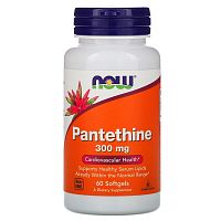 Now Foods Pantethine (Пантетин, Витамин B5) 300 мг. 60 растительных капсул