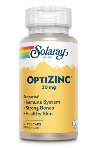 Solaray OptiZinc (Монометионин цинка с витамином В-6) 30 мг. 60 растительных капсул