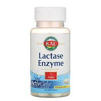 Lactase Enzyme (Фермент Лактозы) 250 мг 60 мягких капсул (KAL)