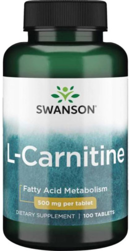Swanson L-Carnitine (L-Карнитин) 500 мг. 100 таблеток