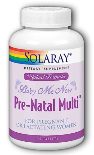Baby Me Now Pre-Natal Multi (Пренатальные витамины) 150 таблеток (Solaray) фото 3