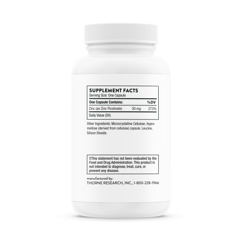 Zinc Picolinate 30 mg (Цинк пиколинат 30 мг) 60 капсул (Thorne Research) фото 3