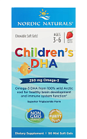 Children's DHA (ДГК для детей 3-6 лет) клубника 90 гелевых капсул (Nordic Naturals)