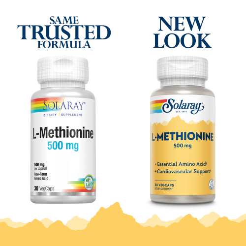 L-Methionine 500 mg (L-Метионин 500 мг) 30 вег капсул (Solaray) фото 3