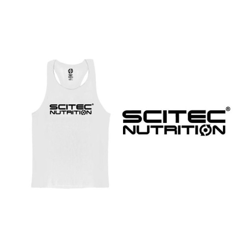 Майка Мужская Белая (Scitec Nutrition)