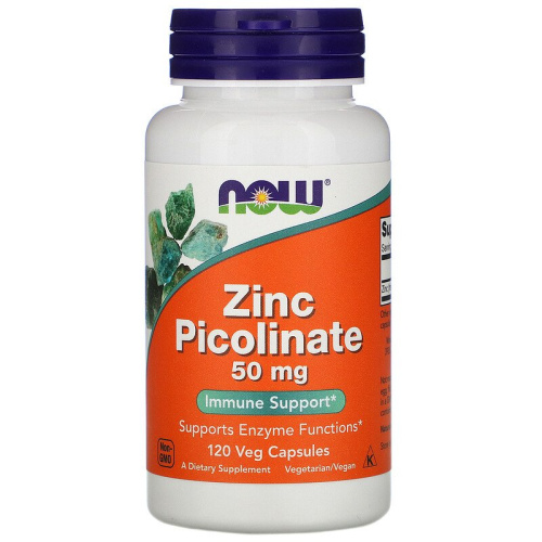 Now Foods Zinc Picolinate (Пиколинат цинка) 50 мг. 120 растительных капсул