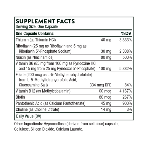 B-Complex #6 (Комплекс витаминов группы B #6) 60 капсул (Thorne Research) фото 4