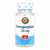 Serrapeptase 20 мг 40000 SU (Серрапептаза) 90 таблеток (KAL)
