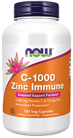 Now Foods C-1000 Zinc Immune (Витамин C и Цинк для укрепления иммунитета) 180 растительных капсул