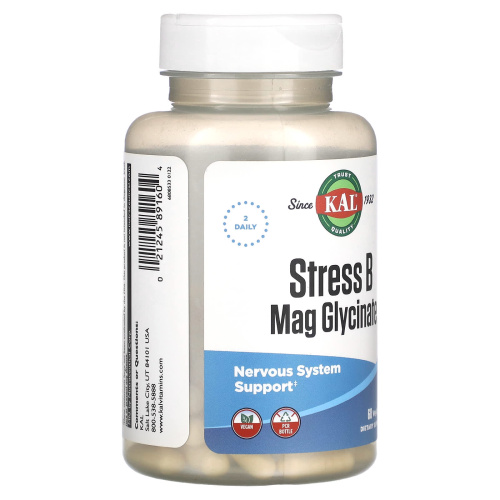 KAL Stress B Mag Glycinate (Глицинат магния против стресса) 60 растительных капсул фото 3