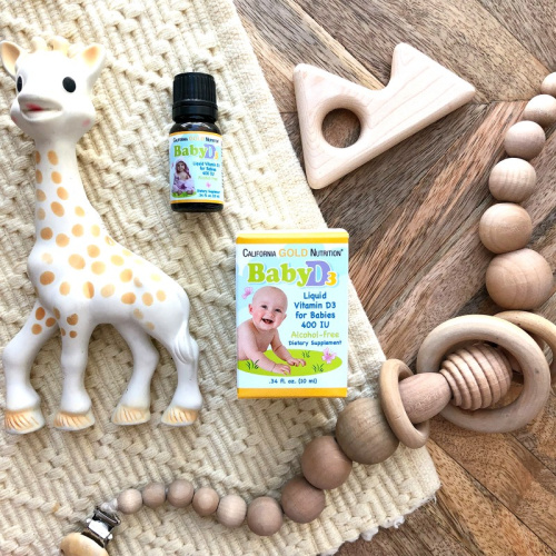 California Gold Nutrition Baby Vitamin D3 Liquid (Жидкий Витамин D3 для Детей) 400 IU 10 мкг. 10 мл. фото 3