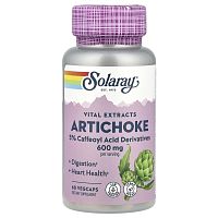 Artichoke Vital Extract 600 mg (Экстракт Артишока 600 мг) 60 вег капсул (Solaray)_