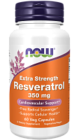 Now Foods Ресвератрол повышенной силы (Extra Strength Resveratrol) 350 мг. 60 растительных капсул