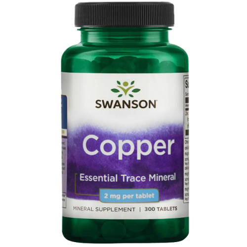 Swanson Copper (Медь) 2 мг. 300 таблеток