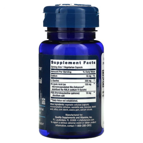 Life Extension Mitochondrial Basics with PQQ 30 капсул фото 2