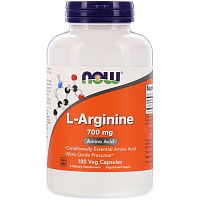 Now Foods L-Аргинин (L-Arginine) 700 мг. 180 растительных капсул