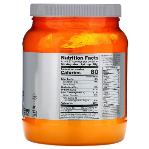 Egg White Protein (протеин из яичного белка) 544 г (Now Foods) фото 2