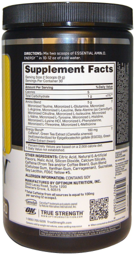 Optimum Nutrition Essential Amino Energy 270 г.  фото 2