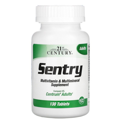 Sentry Multivitamin & Multimineral Supplement for Adults 130 таблеток (21st Century)
