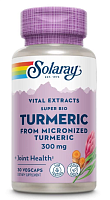 Solaray Vital Extracts Super Bio Turmeric (Экстракт корня куркумы) 300 мг. 30 растительных капсул