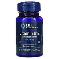 Vitamin B12 Methylcobalamin 500 мкг 100 леденцов (Life Extension) срок 11.2023