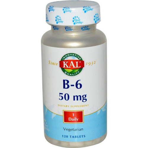 Vitamin B-6 50 мг (Б-6) 120 таблеток (KAL)