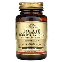 Solgar Folate 666 MCG DFE (Metafolin 400 MCG) 100 таблеток