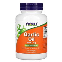 Now Foods Garlic Oil (Чесночное масло) 1500 мг. 250 мягких капсул