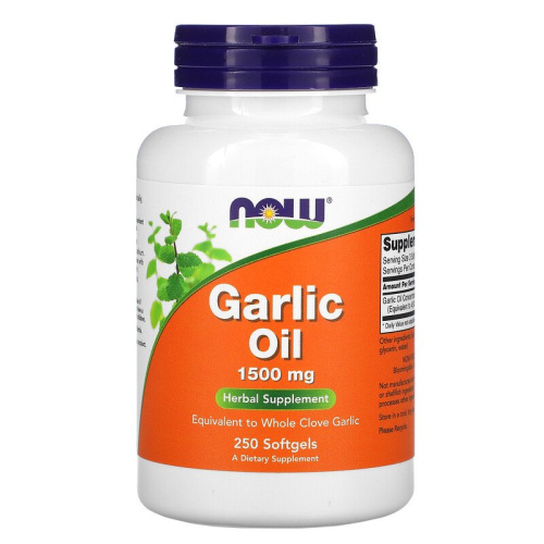 Now Foods Garlic Oil (Чесночное масло) 1500 мг. 250 мягких капсул
