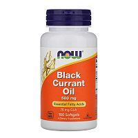 Now Foods Black Currant Oil (Масло Чёрной Смородины) 500 мг. 100 мягких капсул
