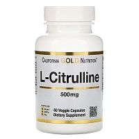 L-Citrulline (L-цитруллин) 500 мг 60 капсул California Gold Nutrition