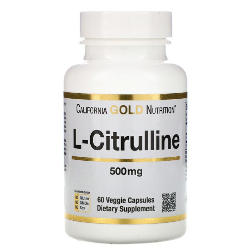 L-Citrulline (L-цитруллин) 500 мг 60 капсул California Gold Nutrition