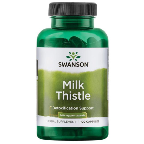 Milk Thistle 500 mg (Расторопша 500 мг) 100 капсул (Swanson) фото 2